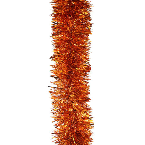 10m ORANGE Christmas Tinsel 75mm wide