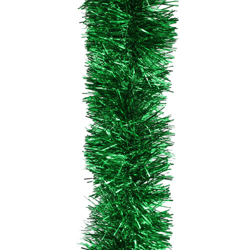 2.5m GREEN Christmas Tinsel 75mm wide