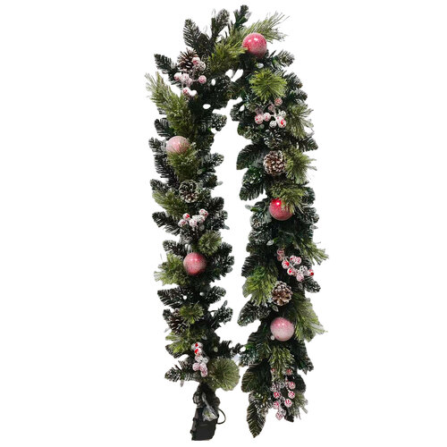 The Frosted Orchard Pre-Lit Garland 1.8m