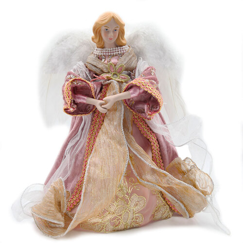 Pink and White Angel Tree Topper 