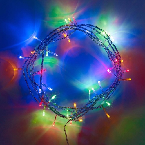 SOLAR  MULTICOLOUR  20m - 50 LED  Christmas Tree Fairy Lights