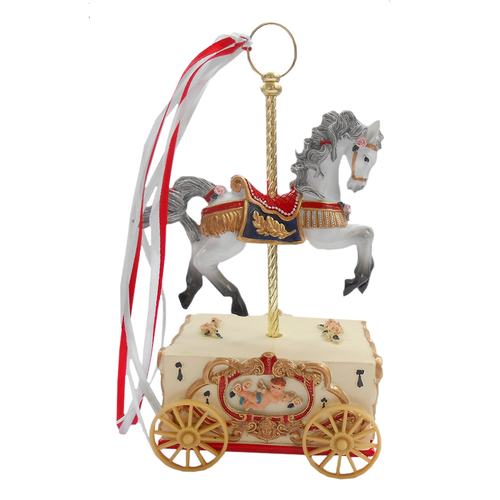 Musical Carousel Horse Revolving 16.5cm