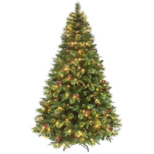 6ft/1.8m Pre Lit NEW HAMPSHIRE Green Christmas Tree
