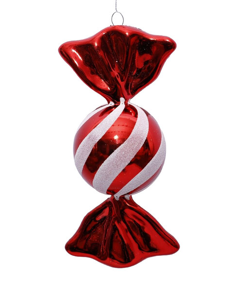 Christmas Tree Ornaments Candy Red and White 18cm