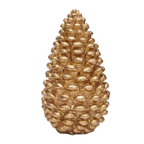 Champagne Gold Christmas Pinecone 19cm