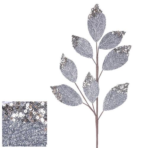 Dark Grey Velvet Glitter Pick 70cm