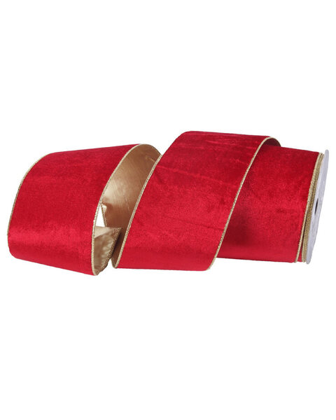 RED Velour Double Layer Ribbon 10cm Wide