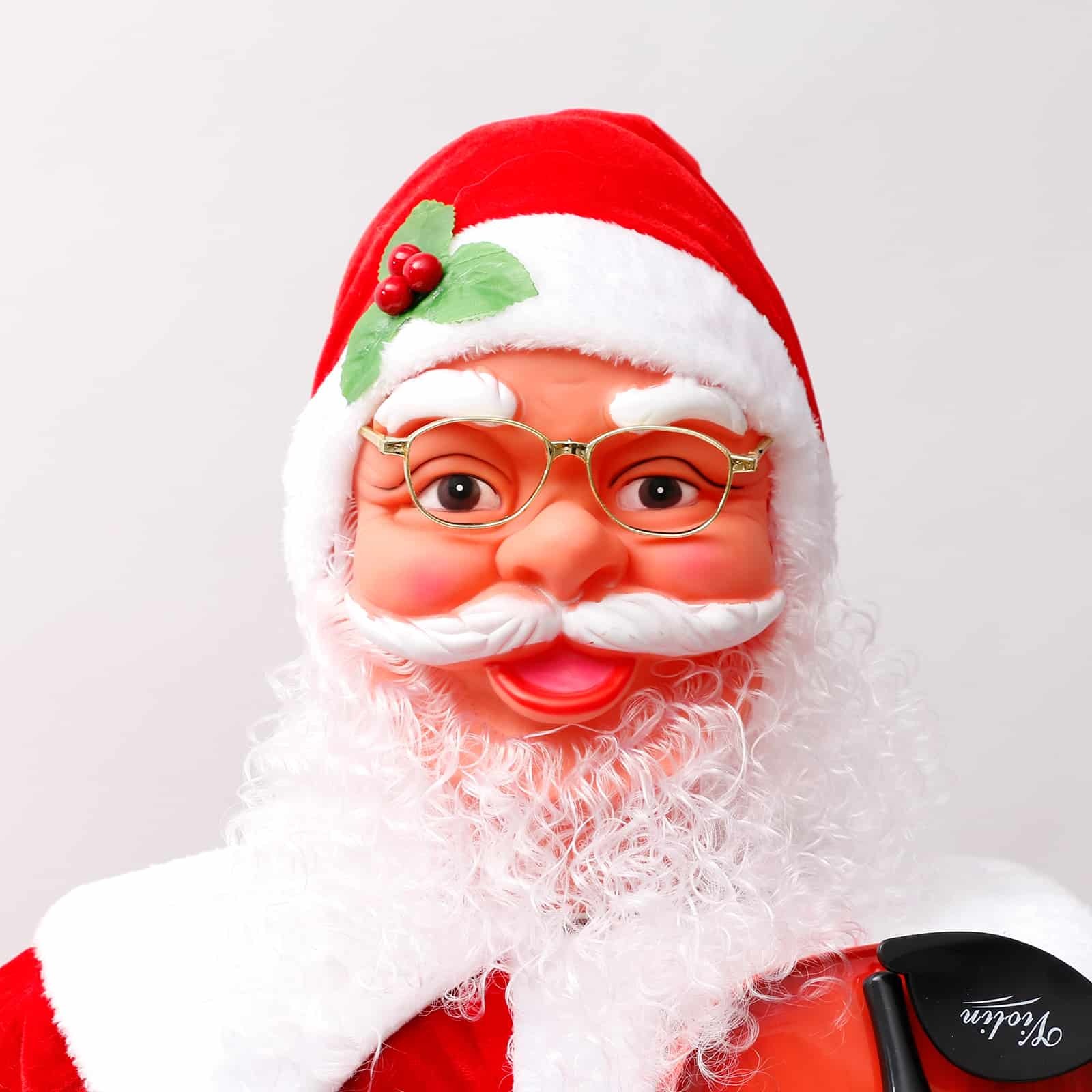 Dancing Santa playing violin 6ft 180cm