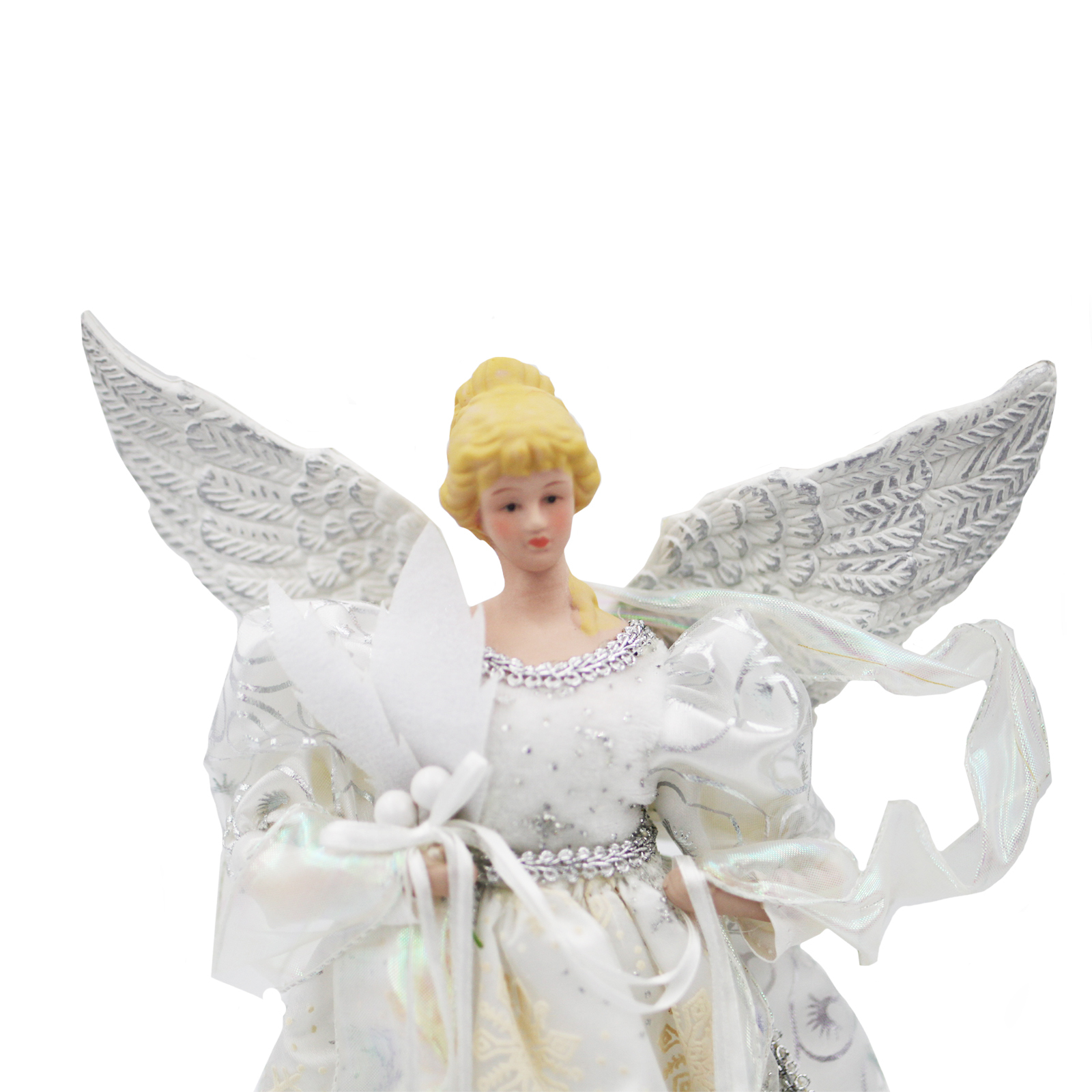 Christmas ANGEL White & Silver decoration 34cm  Amazing Christmas