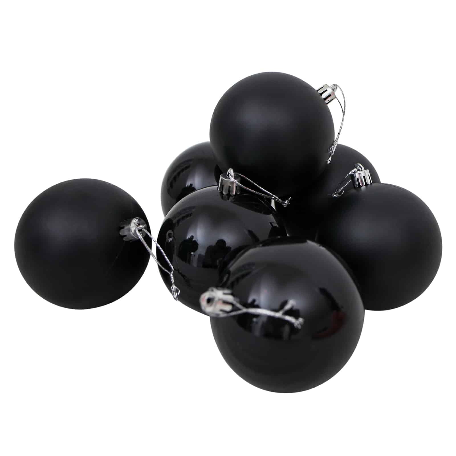 Download 60mm Christmas Baubles BLACK 45 Balls Gloss Pearl Matt ...