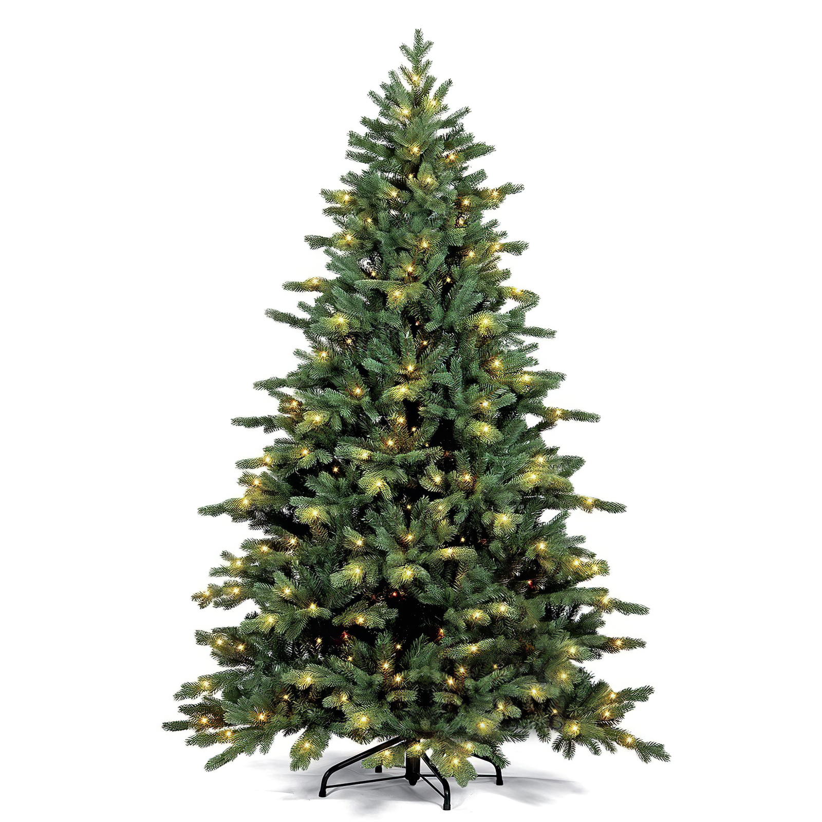 7ft  Pre Lit Artificial Christmas Tree Green 450 LED Warm White -  Amazing Christmas