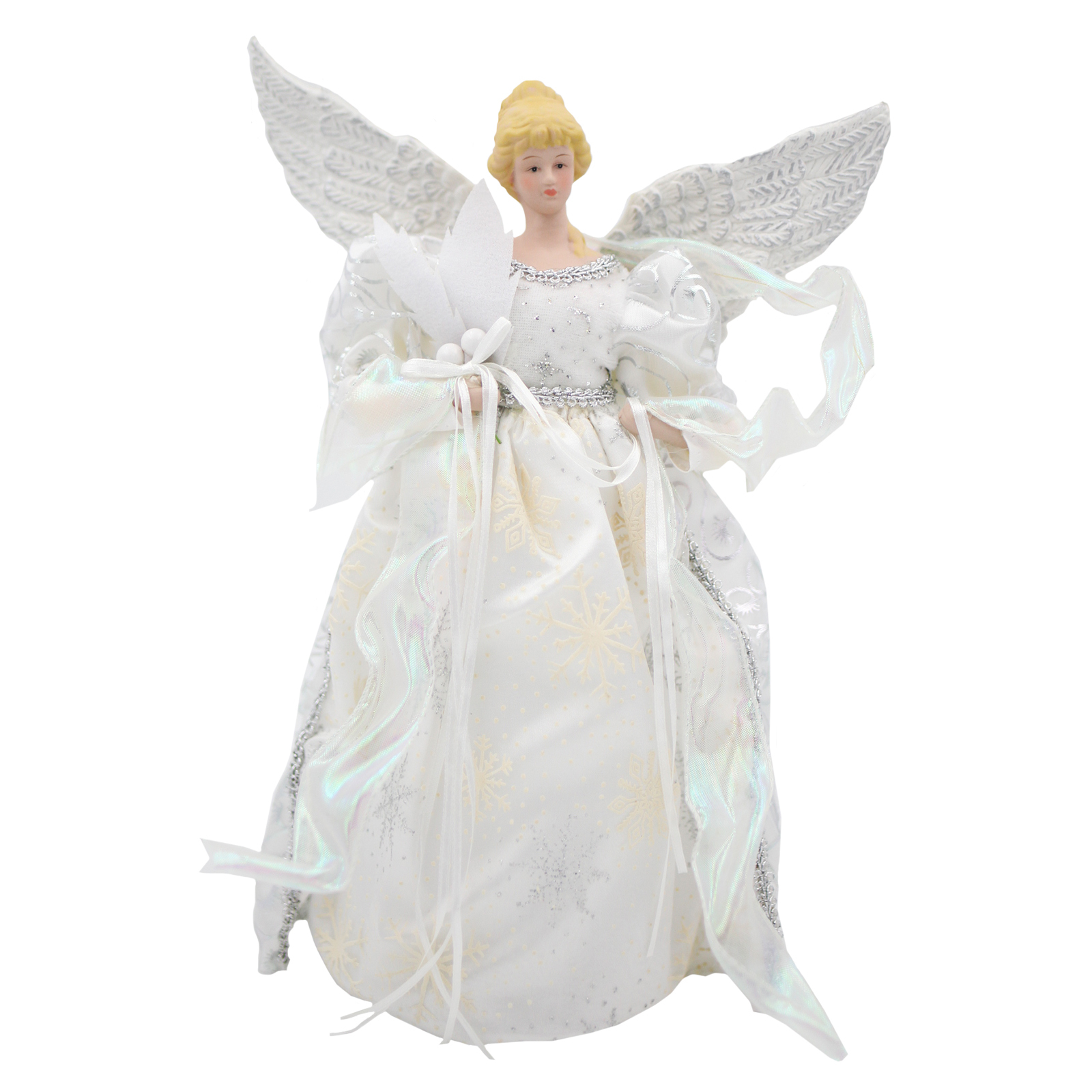 Christmas ANGEL White & Silver decoration 34cm  Amazing Christmas