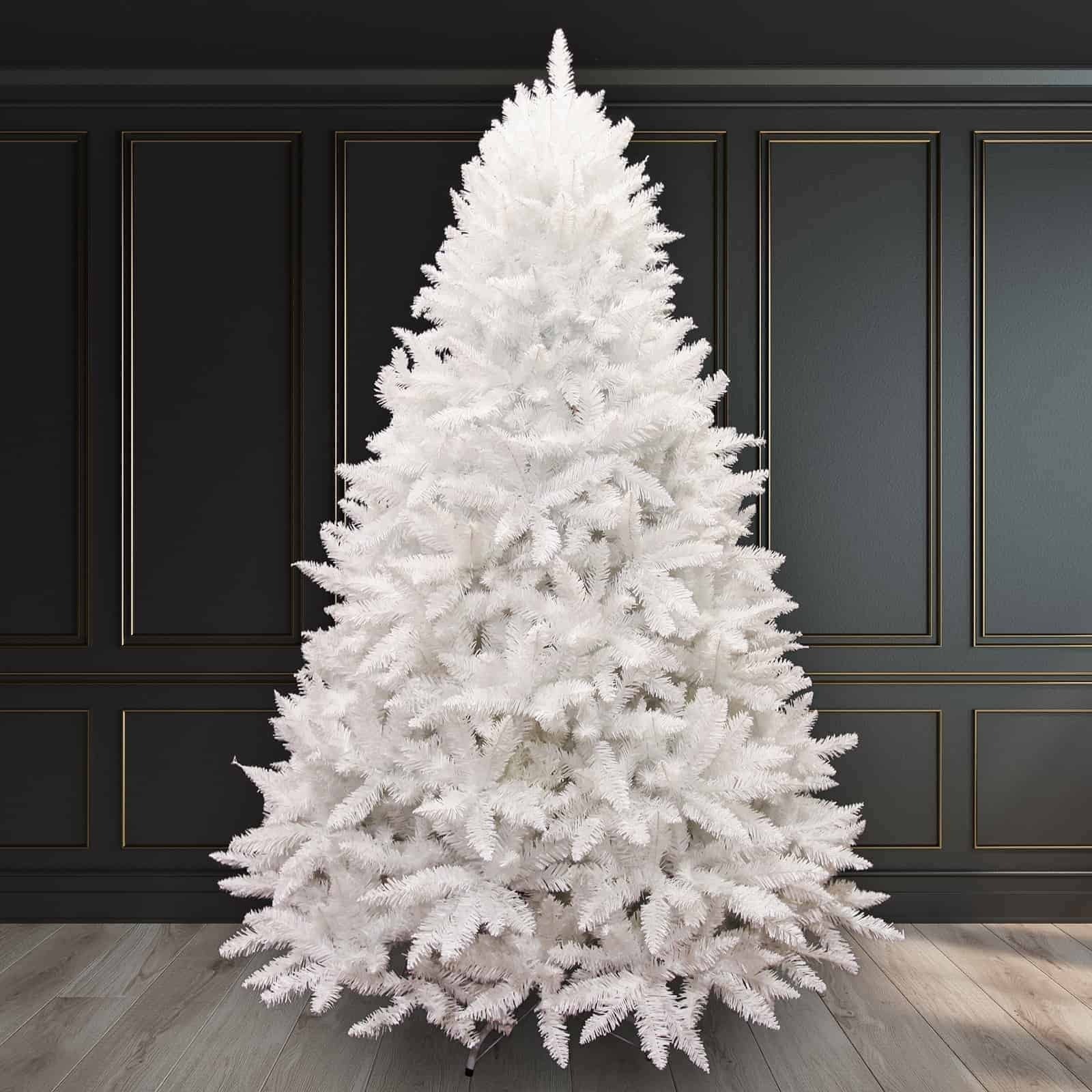 10ft Christmas Tree White Bavarian Premium Pine Hinged 4866 Tips