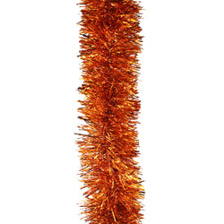 10m  ORANGE  Christmas Tinsel   -  75mm wide