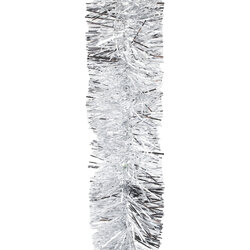 10m  SILVER  Christmas Tinsel   -  75mm wide