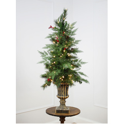 EDINBURGH POTTED PINE   3ft/90cm   Pre Lit Christmas Tree   135 Tips  60 Led Lights