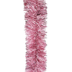 25m   FROSTED PINK    Christmas Tinsel  -  75mm wide