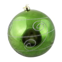 300mm Christmas Decorative Swirl Bauble Green 1 Ball