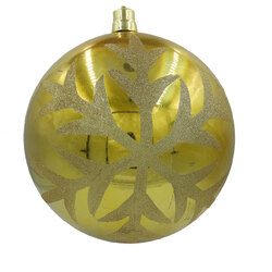 GOLD  400mm Christmas Decorative Bauble with Swirl     Shiny