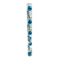 Glass Christmas Bauble single Mini figue ball - 18 / tube Smowman