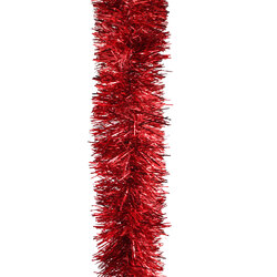 50m   RED   Christmas Tinsel  -  75mm wide