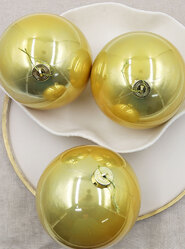 Gold Christmas Baubles Pearl 150mm