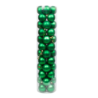 Green Christmas Baubles 70mm Matt 48 Pack