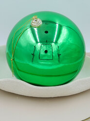 Green Christmas Baubles Gloss 200mm