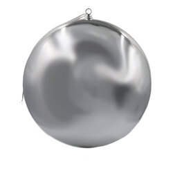 Silver Christmas Bauble Gloss 500mm