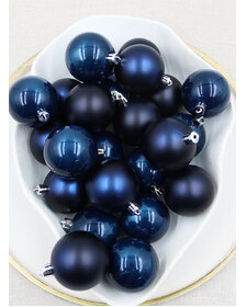 Midnight Blue Christmas Baubles 60mm