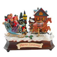 Christmas Musical Box Sleigh and Moving Horse