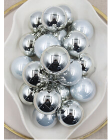 Christmas Baubles 60mm SILVER 45 Balls 