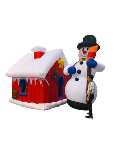 Giant Santa House With Icicles Inflatable - 3m