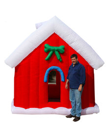 Giant Santa House Christmas Inflatable - 3 x 3m 