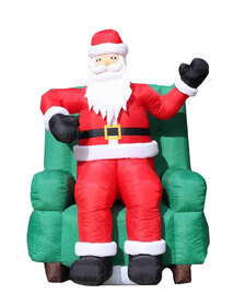 Giant Santa In Chair Inflatable - 8.33ft  /  2.5m