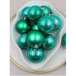 80mm Christmas Baubles Teal 45 Balls 
