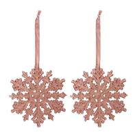 Rose Gold SNOWFLAKES 2 Ornament- 100mm