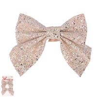 Champagne Glitter Christmas Bows - Pack Of 2