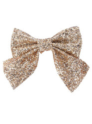 Gold Glitter Christmas Tree Bows - Pack of 2