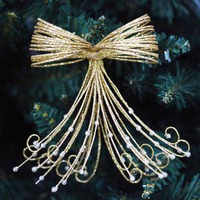 GOLD  GLITTER WIRE With JEWELS  -  150mm