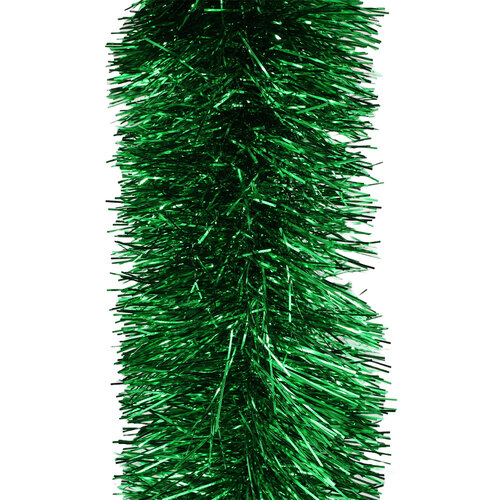 100m GREEN Christmas Tinsel 150mm wide