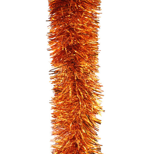 100m ORANGE Christmas Tinsel 100mm wide