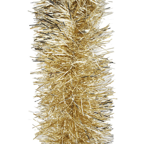 10m CHAMPAGNE GOLD Christmas Tinsel 150mm wide