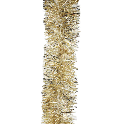 10m CHAMPAGNE GOLD Christmas Tinsel 75mm wide