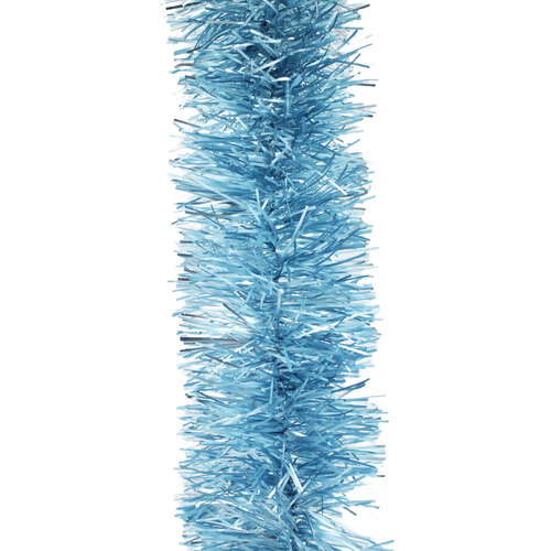 10m PASTEL BLUE Christmas Tinsel 75mm wide