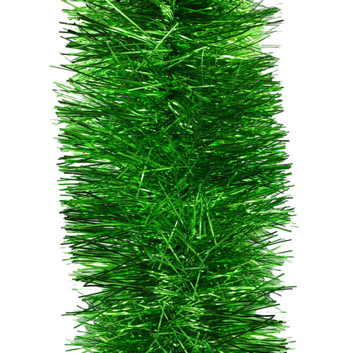10m GREEN Christmas Tinsel 200mm wide