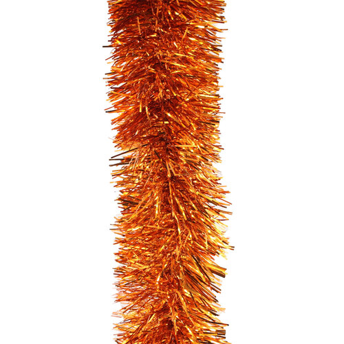 10m ORANGE Christmas Tinsel 100mm wide