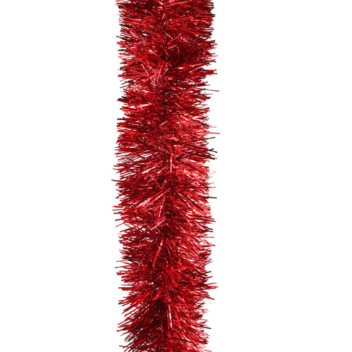 10m RED Christmas Tinsel 75mm wide
