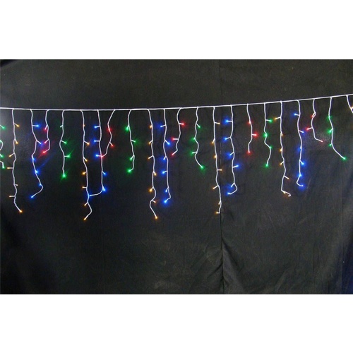 MULTICOLOUR 120 LED Christmas Icicle Lights 2.5m