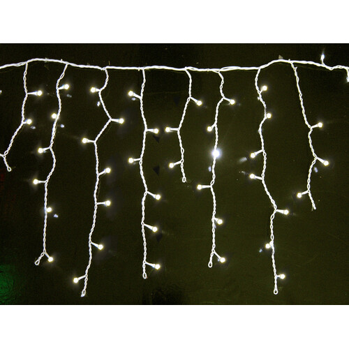 WARM WHITE 120 LED Christmas Icicle Lights 2.5 metres